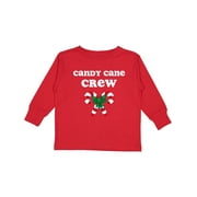 Candy Cane Crew Boys or Girls Long Sleeve Toddler T-Shirt